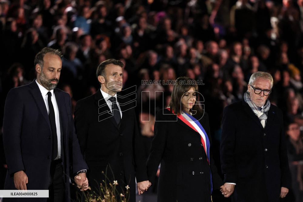 Ceremony Marking The 10th Anniversary Of The Attacks In 2015 - Paris