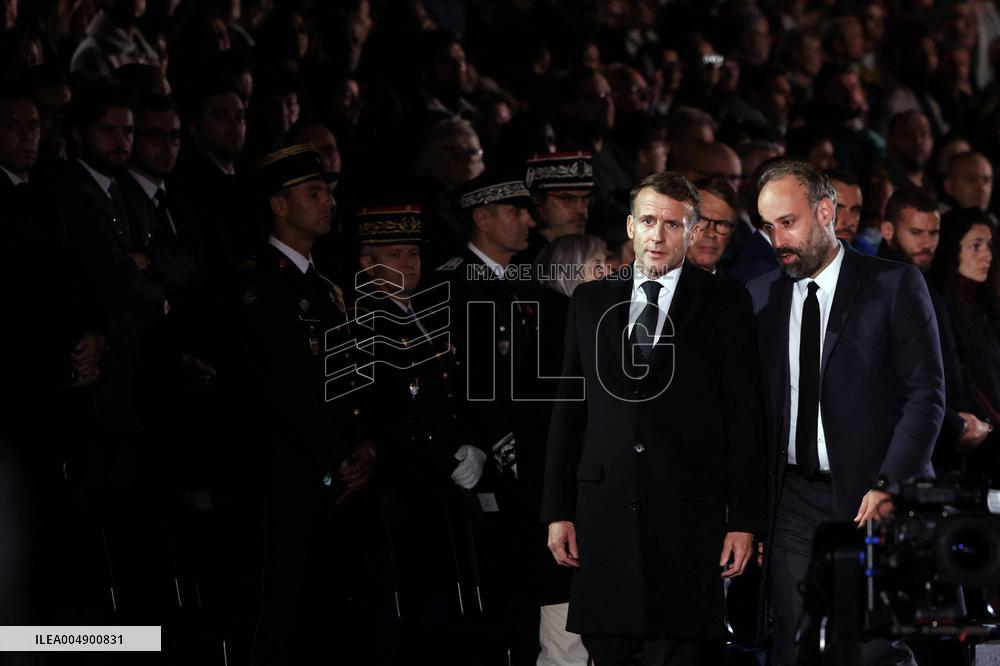 Ceremony Marking The 10th Anniversary Of The Attacks In 2015 - Paris
