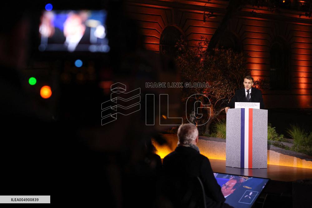 Ceremony Marking The 10th Anniversary Of The Attacks In 2015 - Paris