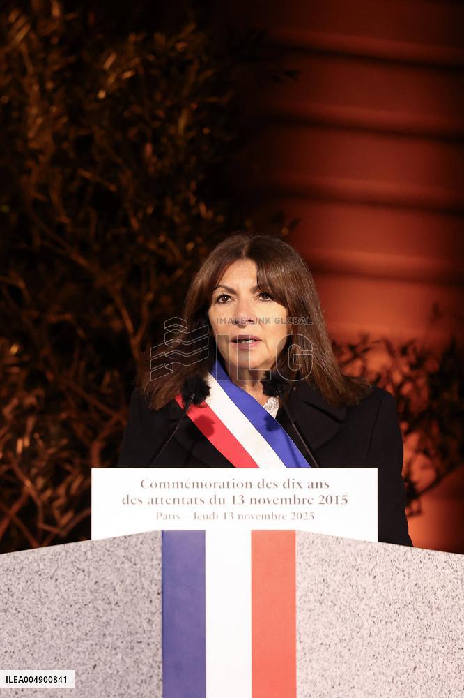 Ceremony Marking The 10th Anniversary Of The Attacks In 2015 - Paris