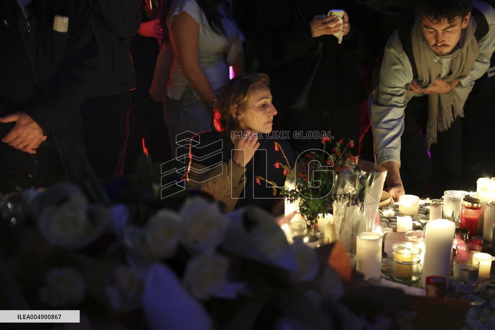 Tribute To Victims At Place De LA Republique - Paris