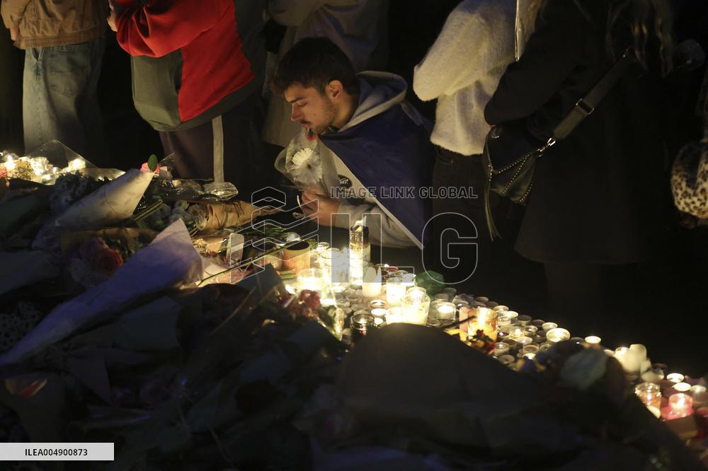Tribute To Victims At Place De LA Republique - Paris