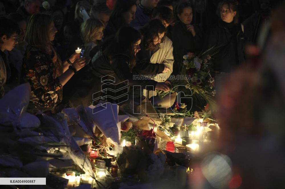 Tribute To Victims At Place De LA Republique - Paris