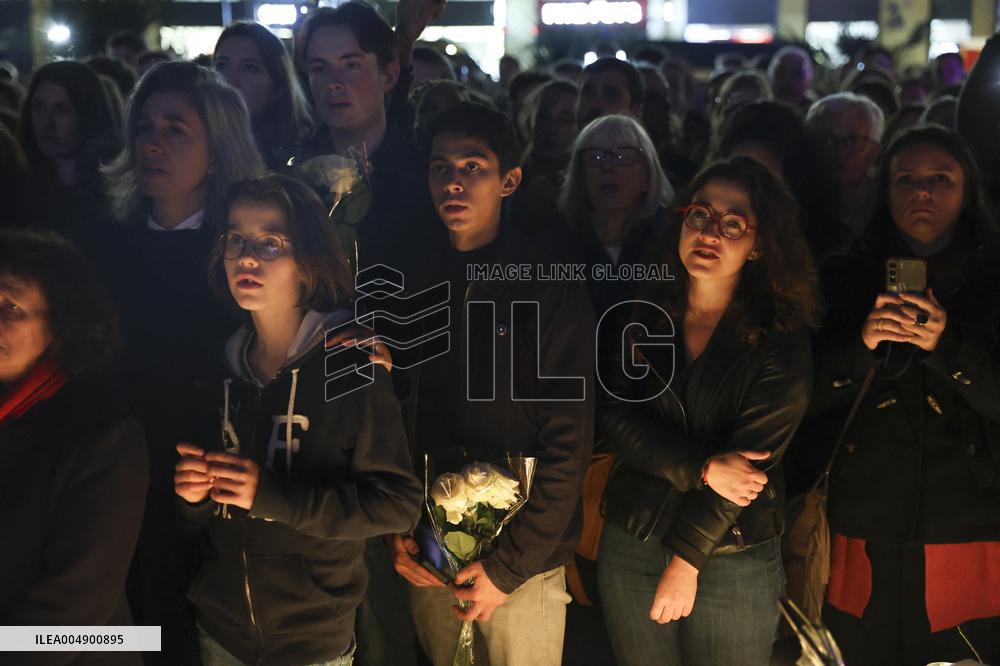 Tribute To Victims At Place De LA Republique - Paris