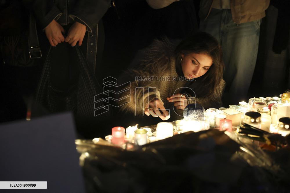 Tribute To Victims At Place De LA Republique - Paris