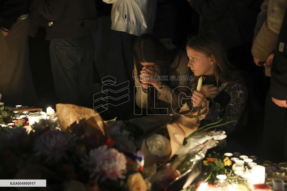 Tribute To Victims At Place De LA Republique - Paris