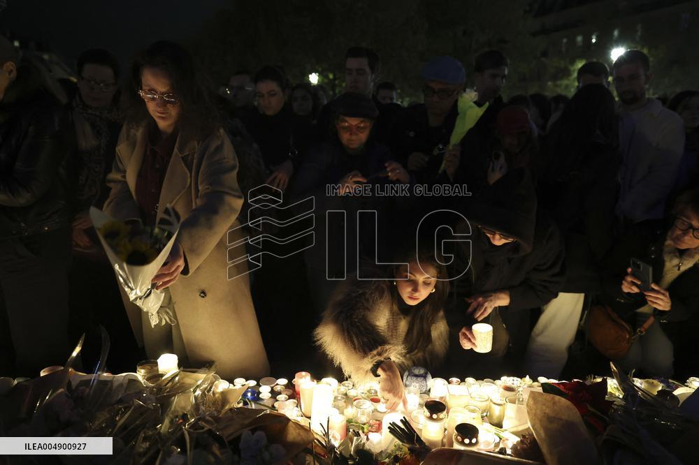 Tribute To Victims At Place De LA Republique - Paris