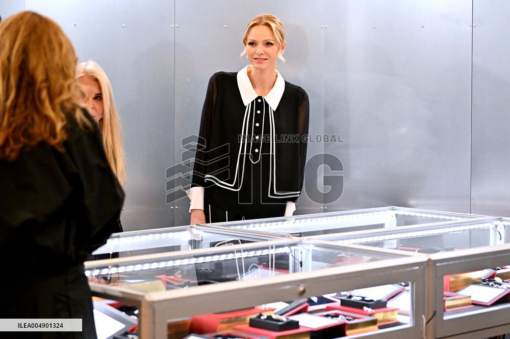 NO TABLOIDS - Princess Charlene Of Monaco At Opening Of Second Edition Of Joya - Monaco