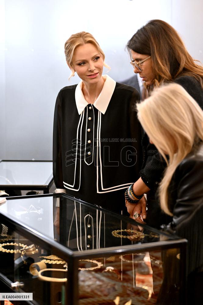 NO TABLOIDS - Princess Charlene Of Monaco At Opening Of Second Edition Of Joya - Monaco