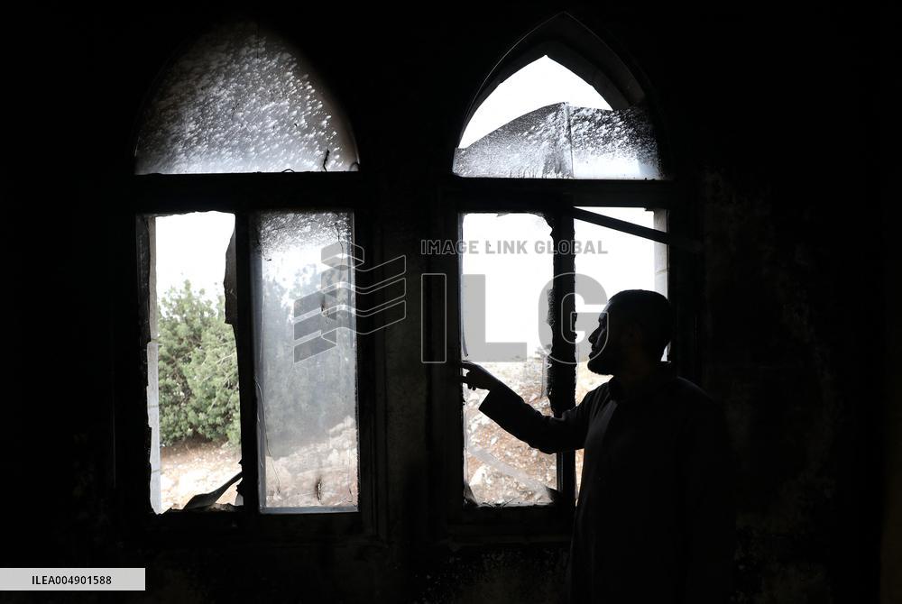 Fire At Mosque In Salfit - Palestine