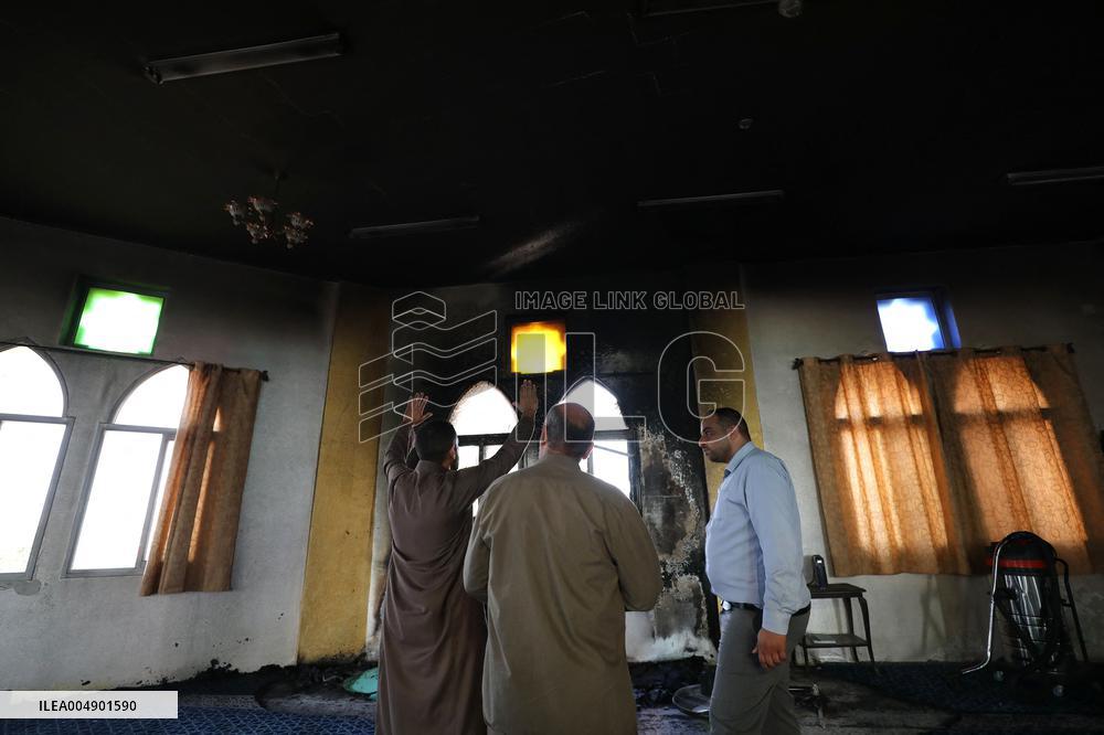 Fire At Mosque In Salfit - Palestine