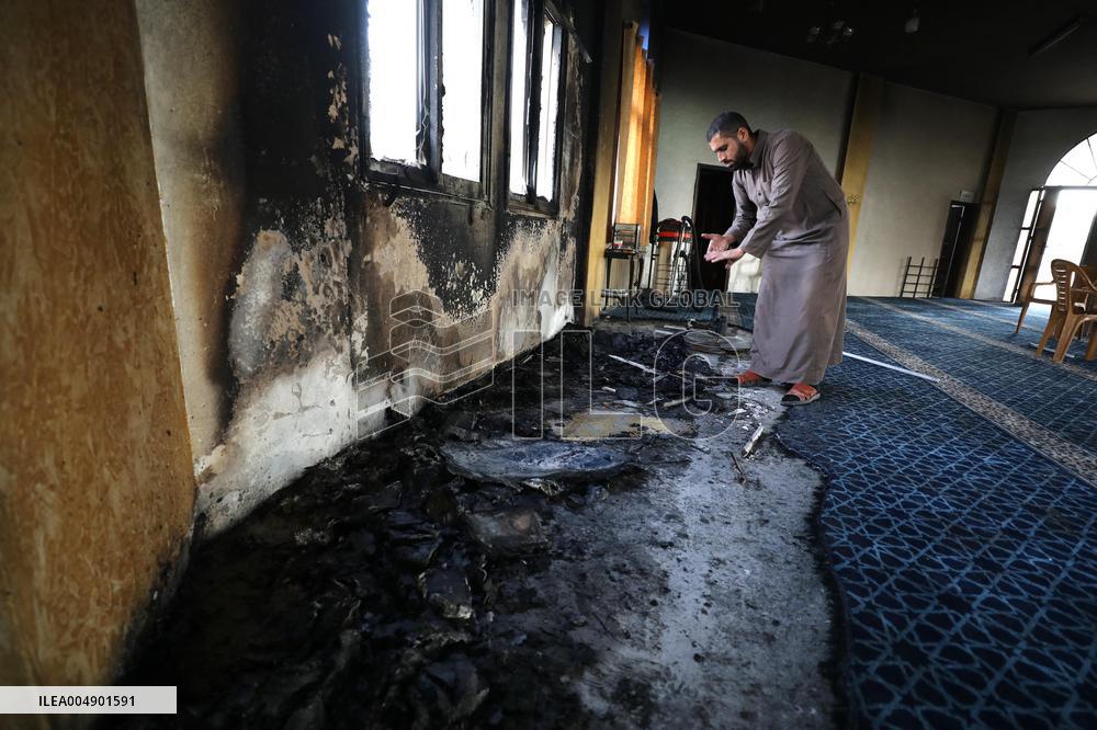 Fire At Mosque In Salfit - Palestine