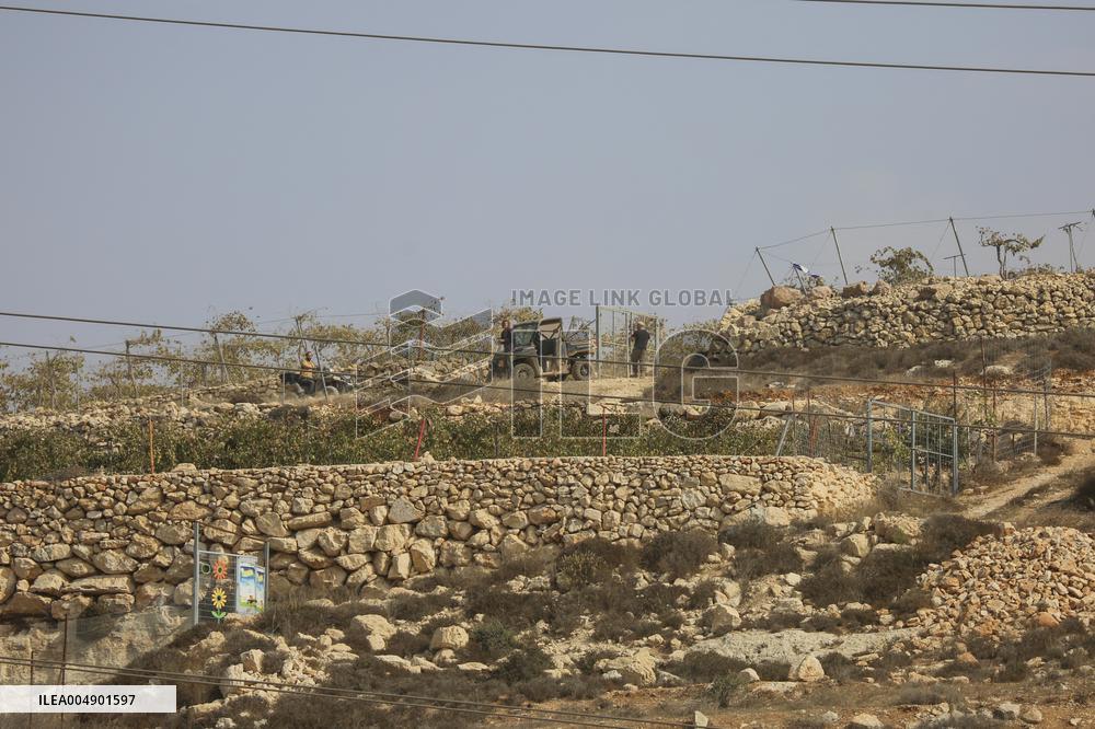 Palestinians Protest Against Israeli Settlers Near Hebron - Palestine