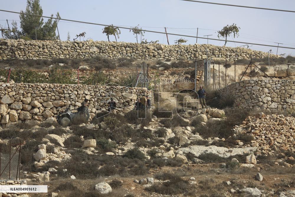 Palestinians Protest Against Israeli Settlers Near Hebron - Palestine
