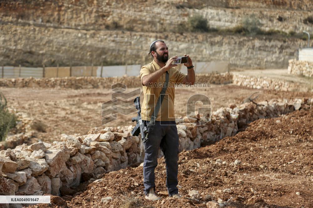 Palestinians Protest Against Israeli Settlers Near Hebron - Palestine