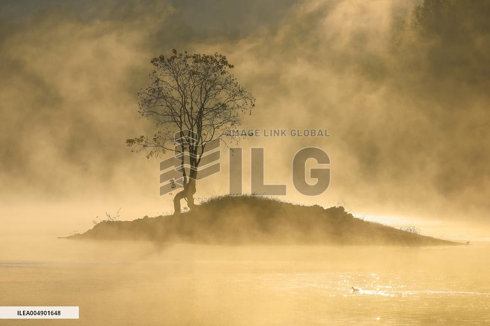 Morning Mist Creates Scenic Views In Yixian - China