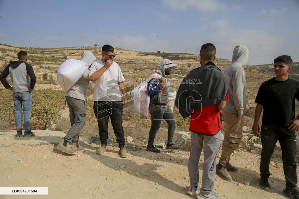 Palestinians Protest Against Israeli Settlers Near Hebron - Palestine