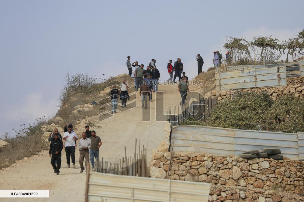 Palestinians Protest Against Israeli Settlers Near Hebron - Palestine