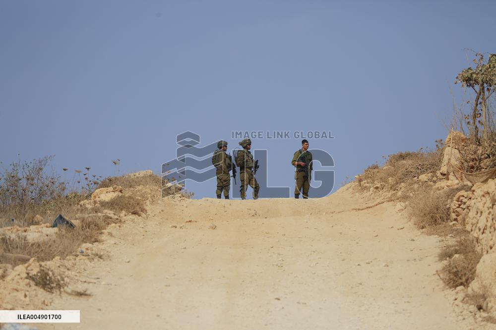 Palestinians Protest Against Israeli Settlers Near Hebron - Palestine