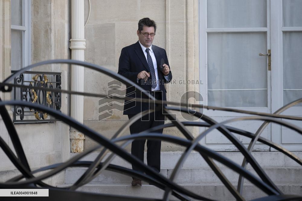 Georges-Francois Leclerc, Bruno Roger, Olivier Alexanian At Elysee Palace - Paris