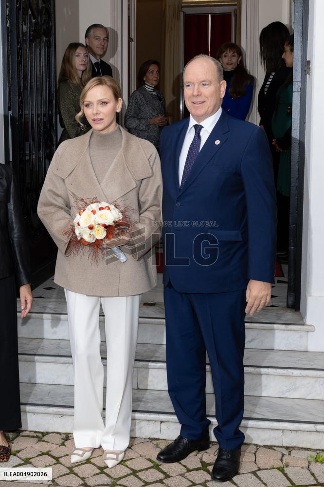 NO TABLOID - Monaco National Day Gifts Distribution at the Red Cross