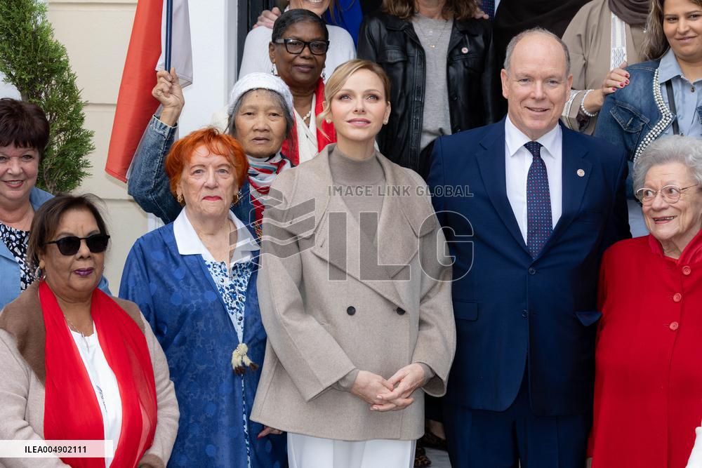 NO TABLOID - Monaco National Day Gifts Distribution at the Red Cross