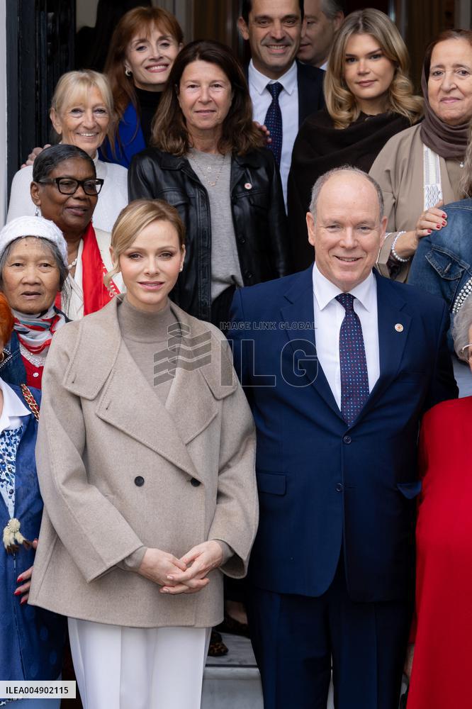 NO TABLOID - Monaco National Day Gifts Distribution at the Red Cross