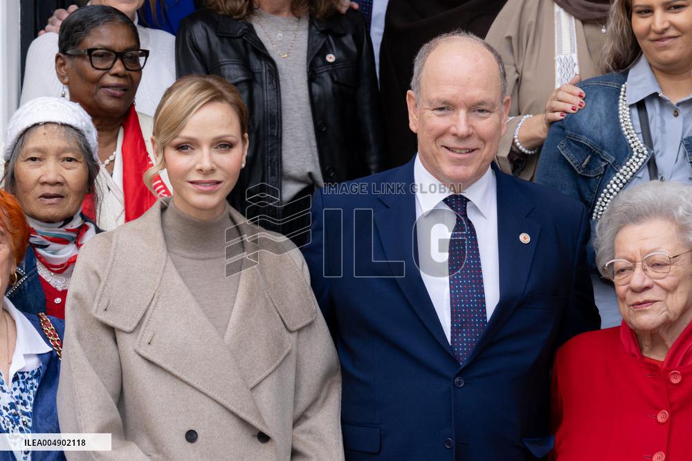 NO TABLOID - Monaco National Day Gifts Distribution at the Red Cross