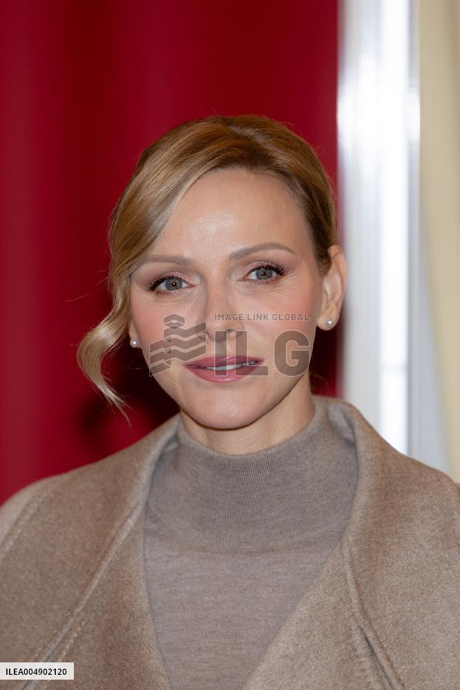 NO TABLOID - Monaco National Day Gifts Distribution at the Red Cross