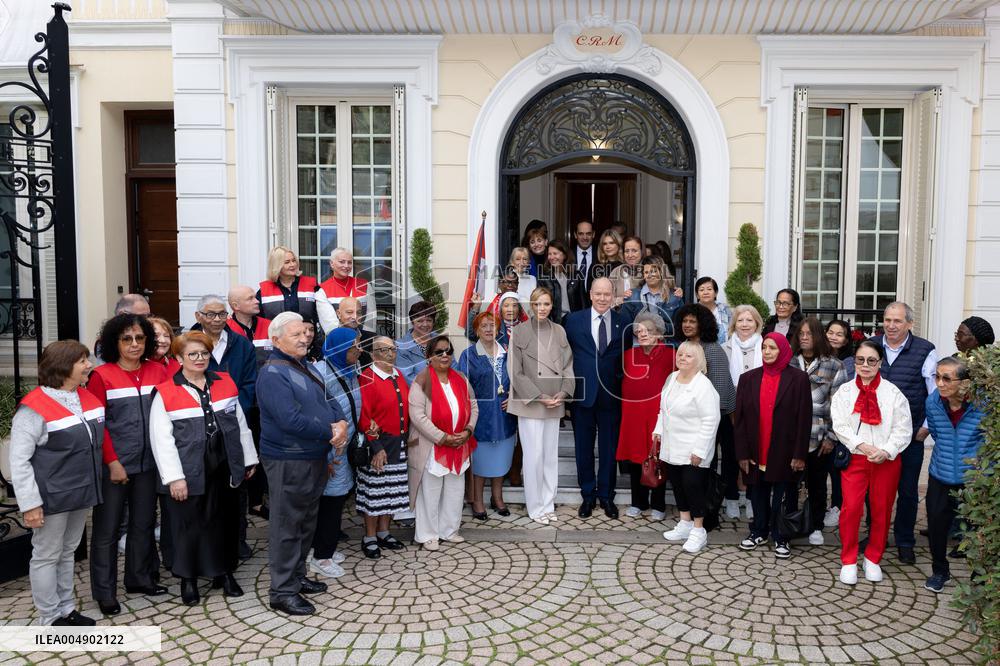 NO TABLOID - Monaco National Day Gifts Distribution at the Red Cross