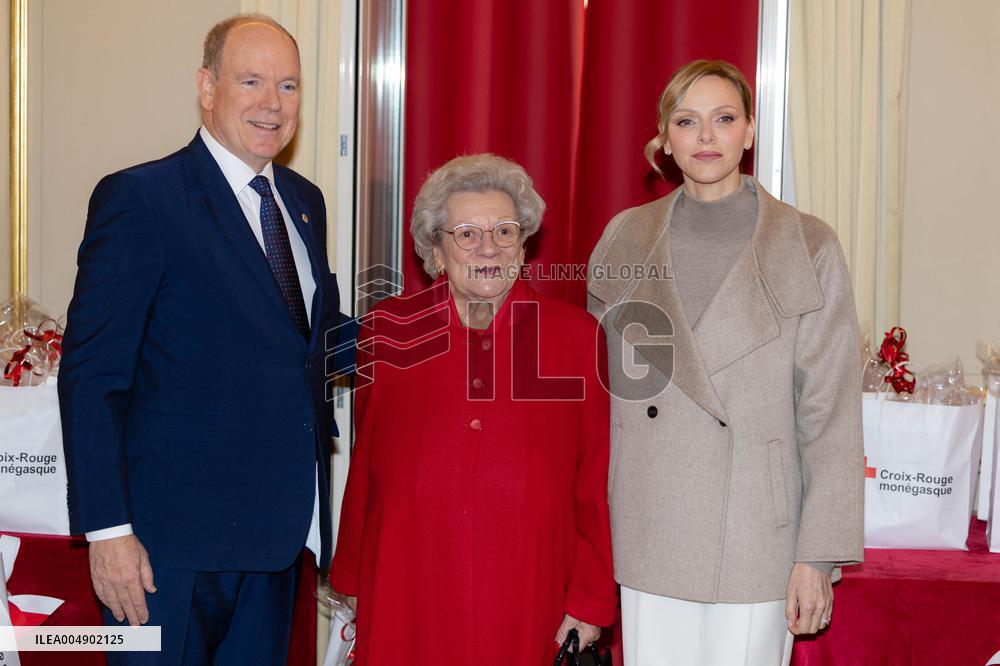 NO TABLOID - Monaco National Day Gifts Distribution at the Red Cross