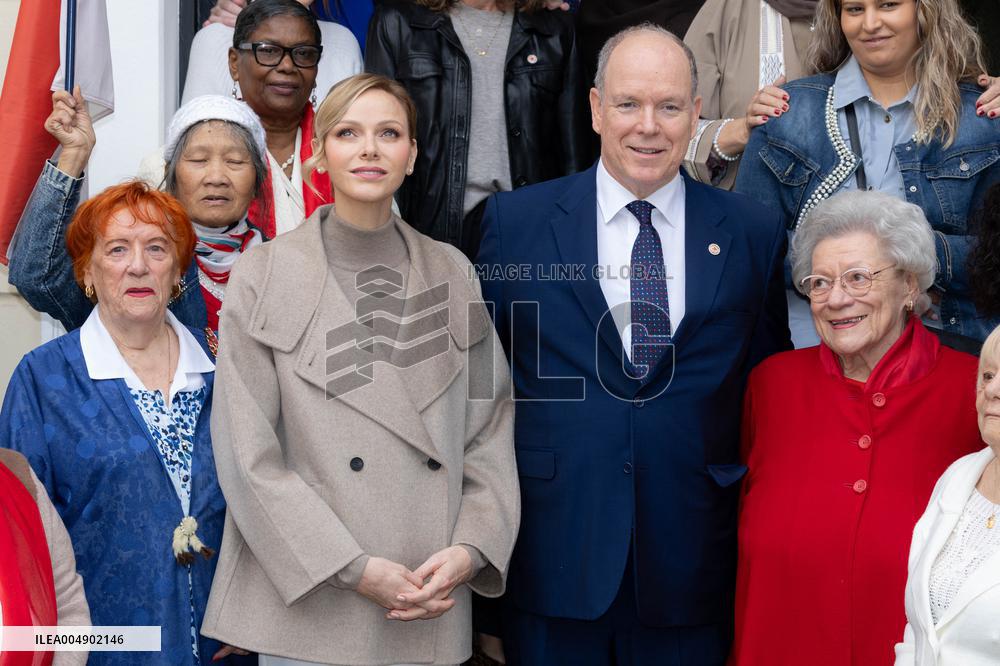 NO TABLOID - Monaco National Day Gifts Distribution at the Red Cross