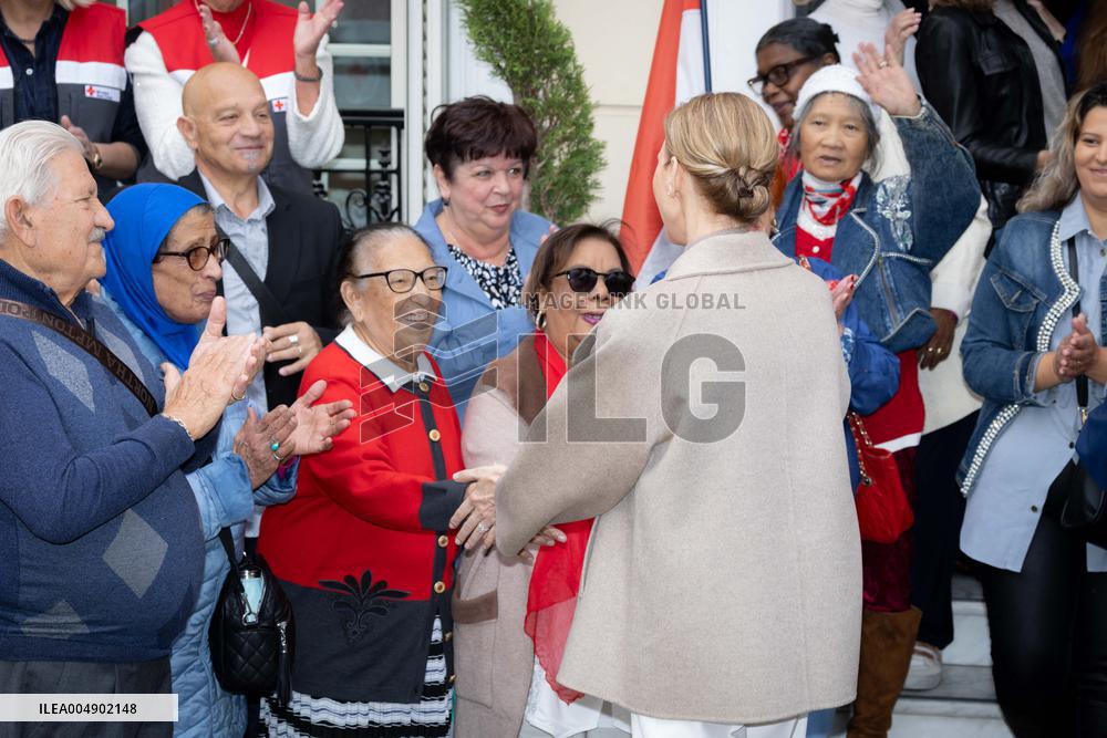 NO TABLOID - Monaco National Day Gifts Distribution at the Red Cross