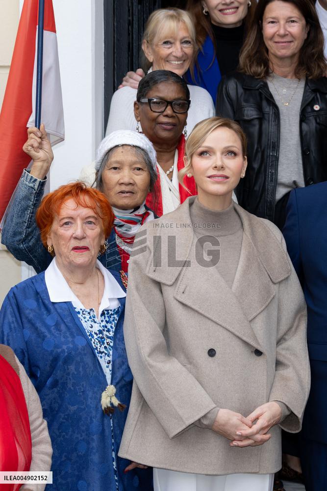 NO TABLOID - Monaco National Day Gifts Distribution at the Red Cross