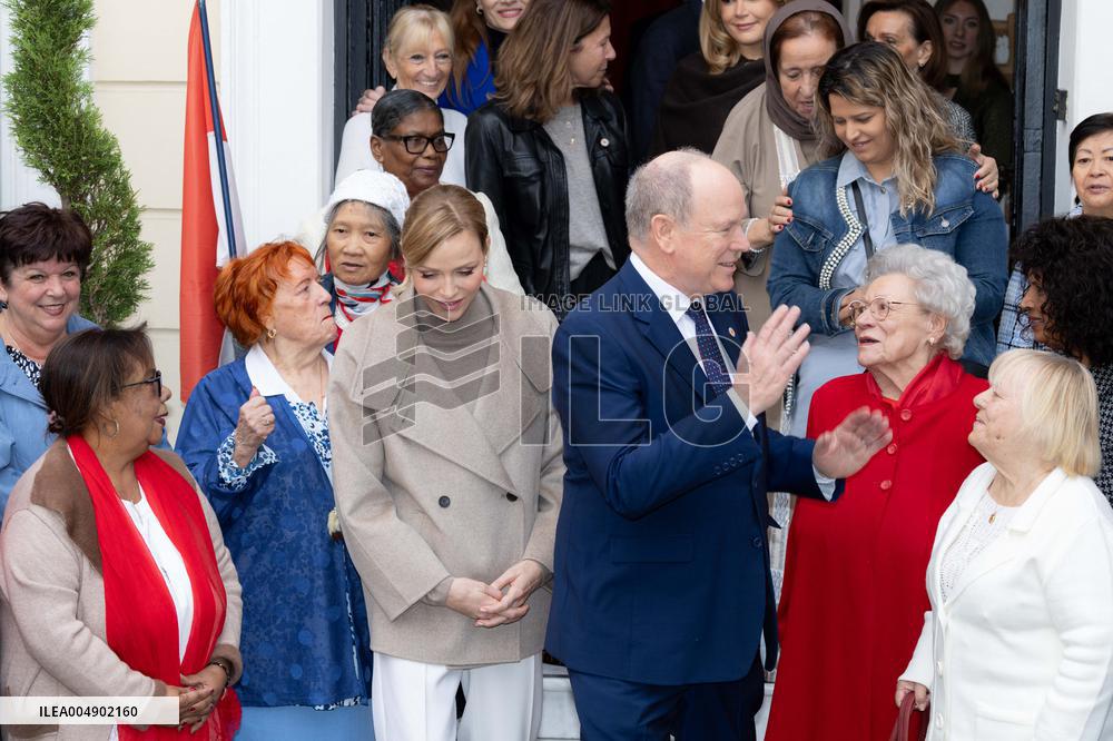 NO TABLOID - Monaco National Day Gifts Distribution at the Red Cross