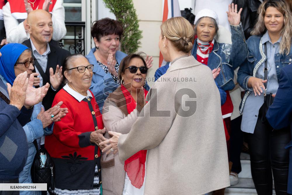 NO TABLOID - Monaco National Day Gifts Distribution at the Red Cross