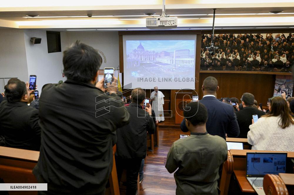 Pope Leo XIV At 2025-2026 Academic Year Opening Of The Aula Magna Of The Pontifical Lateran University - Rome