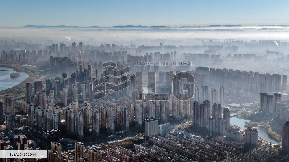 Skyscrapers Amid Mist - China