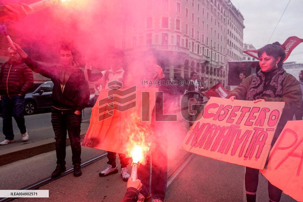 Student Protest Against Meloni And Climate Action - Mila