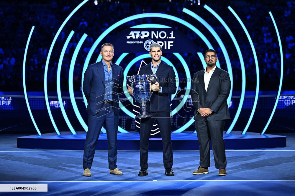 Carlos Alcaraz Wins ATP Year End No.1 Trophy - Turin
