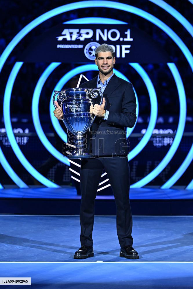 Carlos Alcaraz Wins ATP Year End No.1 Trophy - Turin