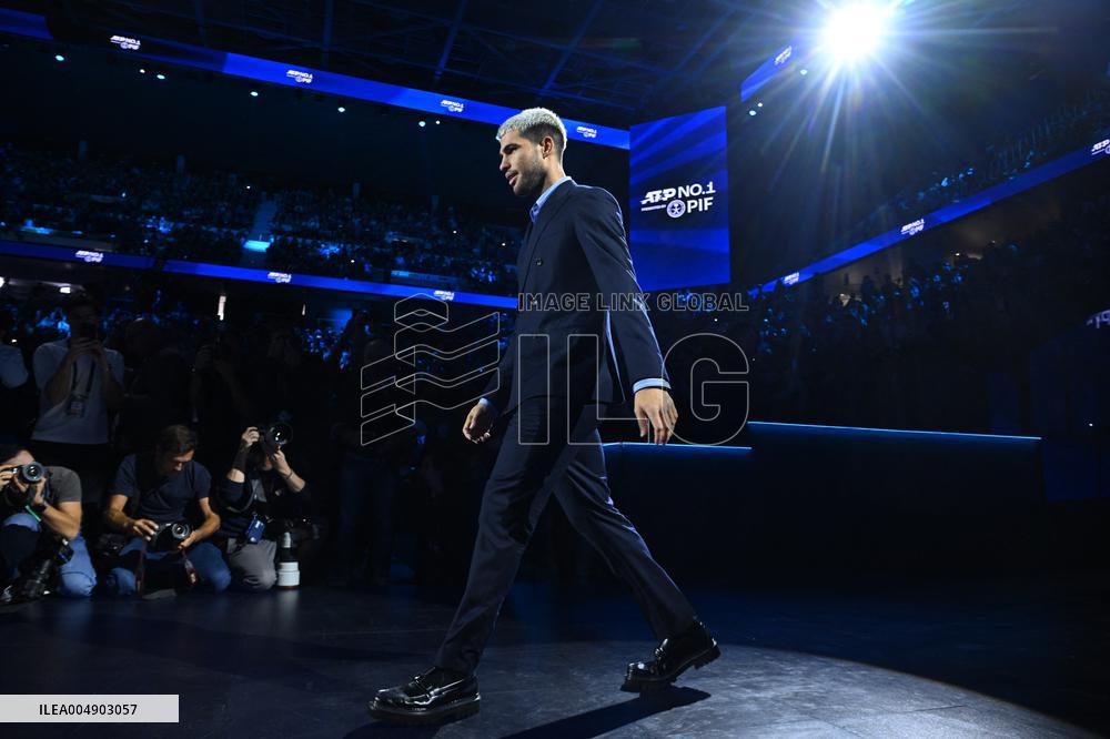 Carlos Alcaraz Wins ATP Year End No.1 Trophy - Turin