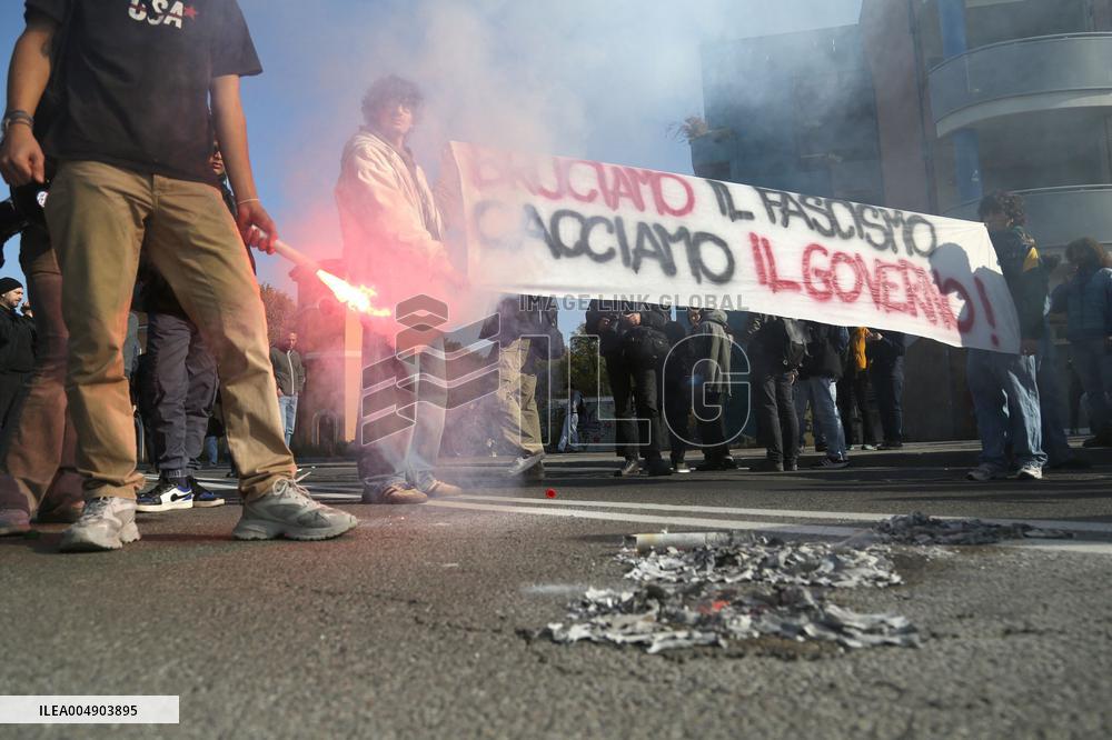 No Meloni Day demonstration - Bologna