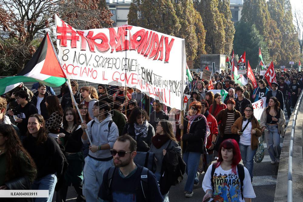 No Meloni Day demonstration - Bologna