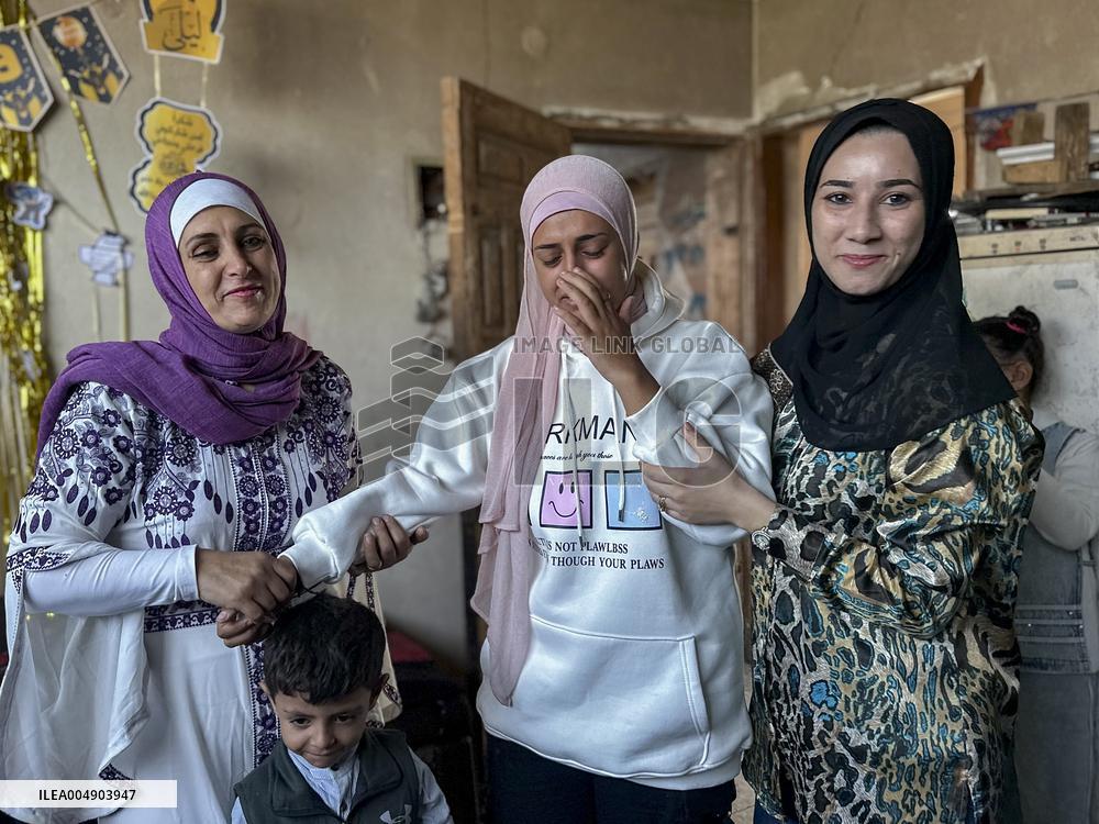 Gaza Student Celebrates Graduation