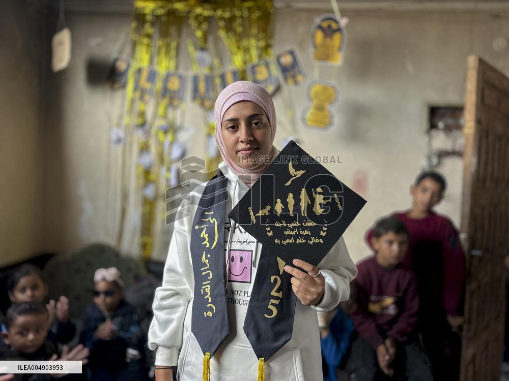 Gaza Student Celebrates Graduation