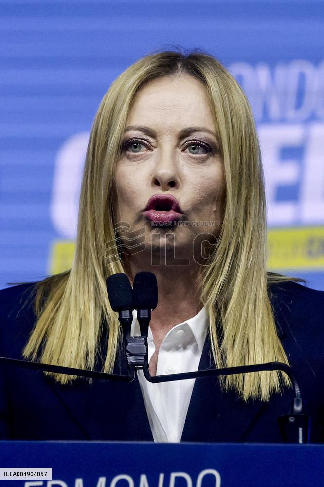 Campaign rally to support Campania regional candidate Edmondo Cirielli - Naples