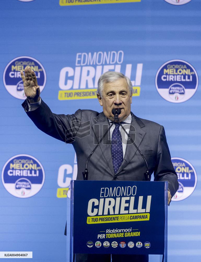 Campaign rally to support Campania regional candidate Edmondo Cirielli - Naples