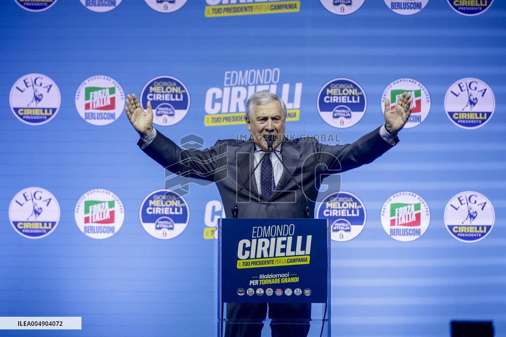 Campaign rally to support Campania regional candidate Edmondo Cirielli - Naples