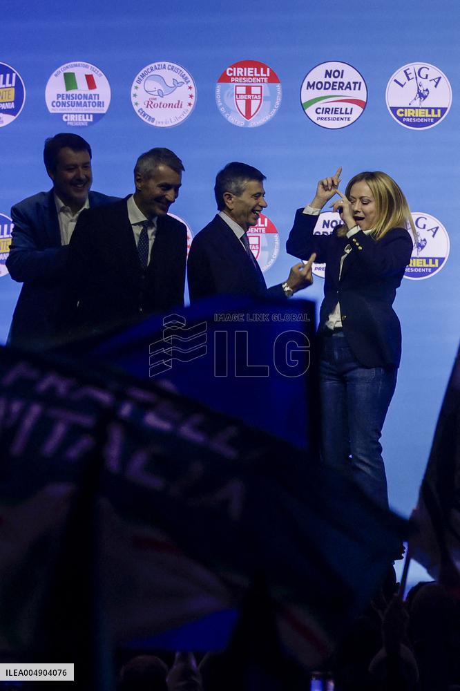 Campaign rally to support Campania regional candidate Edmondo Cirielli - Naples